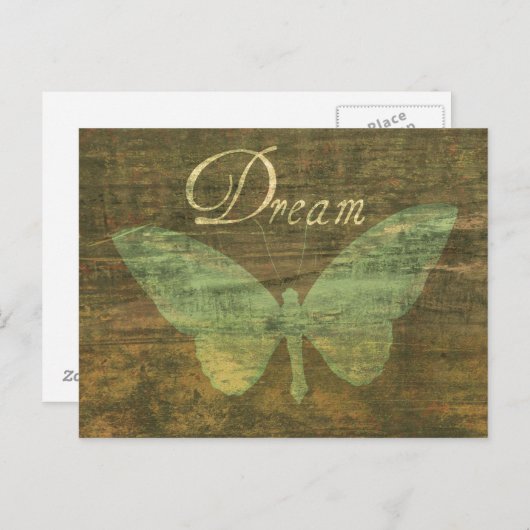 Bronze Dream Butterfly Briefkaart (Voorkant / Achterkant)