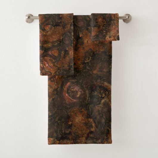 Bronze et Pierre rose Abstrait (En situation)