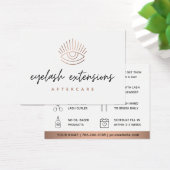 Bronze Eyelash Extensions Lash carte de post-soins (Bureau)