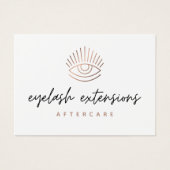 Bronze Eyelash Extensions Lash carte de post-soins (Devant)