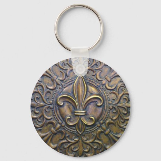 Bronze Fleur D' Lis Sleutelhanger (Voorkant)