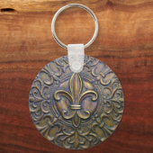 Bronze Fleur D' Lis Sleutelhanger (Voorkant)