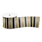 Bronze, Gold, Black en Silver Stripes Lint (Spoel)