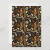 Bronze Gold Black Leaves 40e verjaardag Kaart (Achterkant)