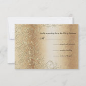 Bronze Gold et Black Swirls Wedding RSVP (Devant)
