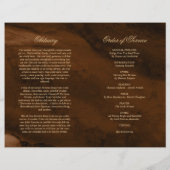 Bronze & Gold Funeral Program | Dienstenvolgorde (Achterkant)