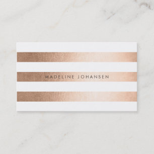 Bronze Gold Stripes Hair Stylliste Cartes de visit