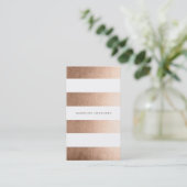 Bronze Gold White Stripes Hair Stylliste Cartes (Debout devant)