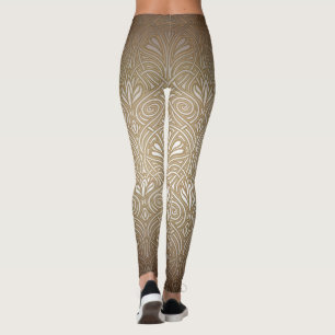 Bronze, goud, Art nouveau, art deco, , patent Leggings