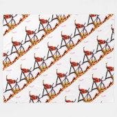 Bronze, gouden rode en paarse kolibrie fleece deken (Voorkant (Horizontaal))