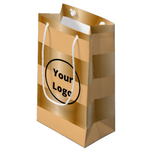 Bronze gradiëntstrepen patroon klein cadeauzakje