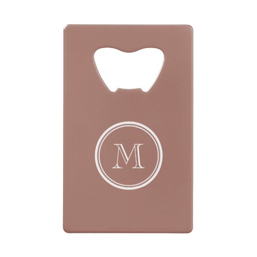 Bronze High-end gekleurd monogram Kredietkaart Flessenopener (Voorkant)