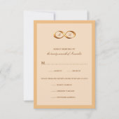 Bronze Infinité cuivre poignée main mariage RSVP (Devant)