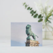 Bronze Lion Statue Briefkaart (Staand voorkant)