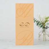Bronze Love Infinity Hand Clasp Mariage Invitation (Debout devant)