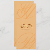 Bronze Love Infinity Hand Clasp Mariage Invitation (Devant / Derrière)