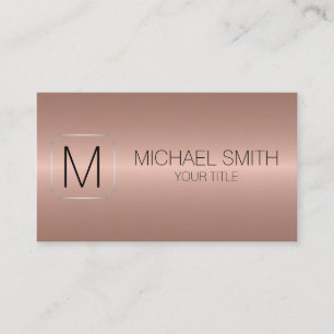 Bronze Luxury Roestvrij staal Monogram #2 Visitekaartje