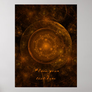 Bronze Mandala Achtergrond 001 Poster