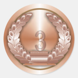 Bronze Medal Ronde Sticker