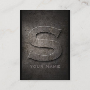 Bronze Metal Monogrammed S Visitekaartje