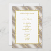 BRONZE METALLIC MARIAGE 2 INVITATION (Devant)