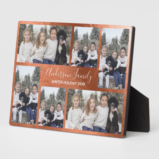 Bronze Metallic  Six Photo Template Fotoplaat (Zijkant)