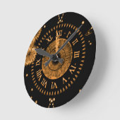 Bronze Midnight Clock Ronde Klok (Hoek)