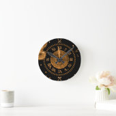 Bronze Midnight Clock Ronde Klok (Huis)