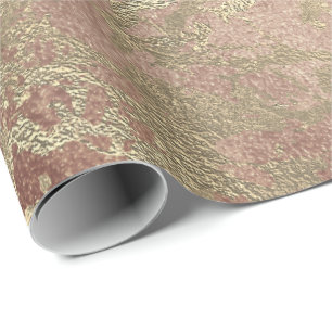 Bronze Molten Roos Gold Marble Copper Metallic Cadeaupapier