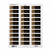 Bronze Oranje Cheetah Exotic Party Invitation Etiket (Full Sheet)