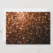 Bronze oranje sparkles Sweet 16 elegant script Kaart (Achterkant)