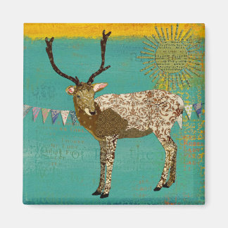 Bronze Orné Buck Sunshine Magnet Turquoise