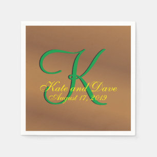 Bronze Pecan 3d Monogram Servet