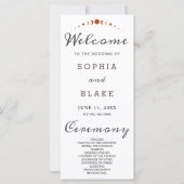 Bronze Phases Lune Programme de mariage blanc (Devant)