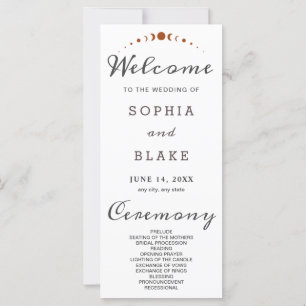 Bronze Phases Lune Programme de mariage blanc