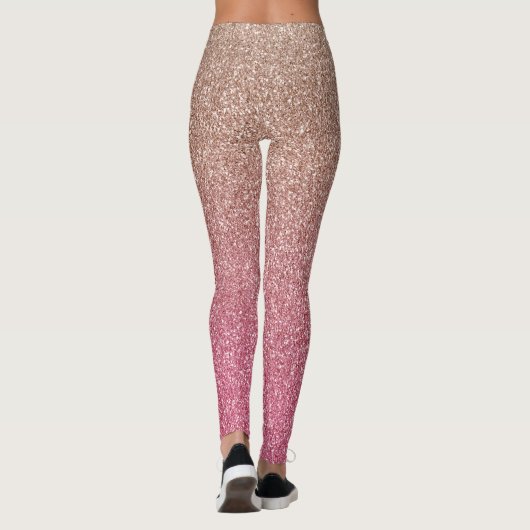 Bronze Pink Faux Glitter Leggings (Achterkant)