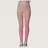 Bronze Pink Faux Glitter Leggings (Voorkant)