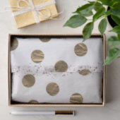 Bronze Polka Dots Roos Gold ONE 1 1e verjaardag Tissuepapier (Geschenk)