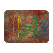 Bronze Red Texture Wedding Magneet (Horizontaal)