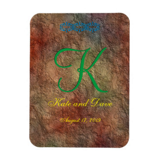 Bronze Red Texture Wedding Magneet