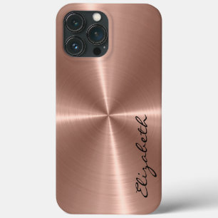 Bronze Roestvrij staal Metaalkijk iPhone 13 Pro Max Hoesje