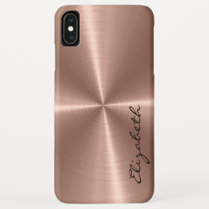 Bronze Roestvrij staal Metaalkijk iPhone XS Max Hoesje
