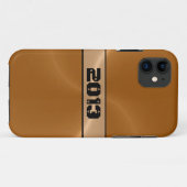 Bronze Shiny Stainless Steel Metal Case-Mate iPhone Case (Achterkant (horizontaal))