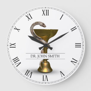 Bronze Snake Medical Bowl Hygieia Witte naam Grote Klok