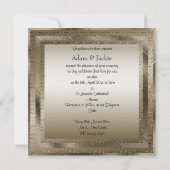 BRONZE SPARKLE LAYERED ELEGANT WEDING KAART (Achterkant)