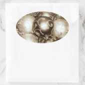 "Bronze Sparkle"-Stickers Ovale Sticker (Tas)