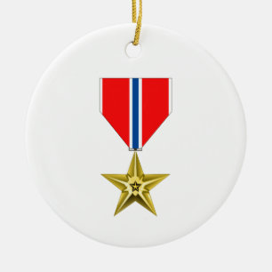 BRONZE STAR MEDAL KERAMISCH ORNAMENT