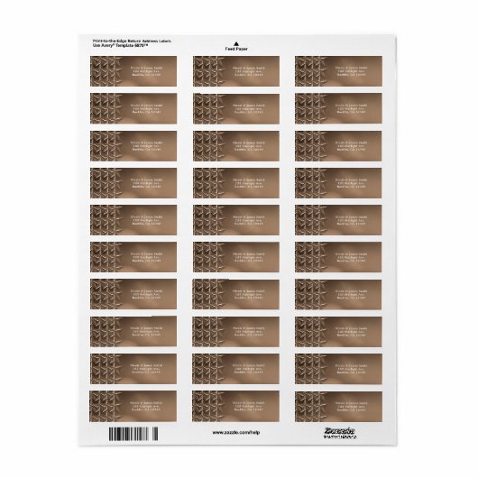 Bronze Stars & Elegant Bokeh Lights Uitnodiging Etiket (Full Sheet)
