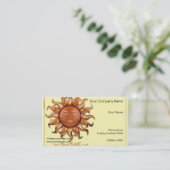 Bronze Sun op Cream Background Visitekaartje (Staand voorkant)