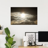 Bronze Sunrise in het Poster Clouds (Thuiskantoor)